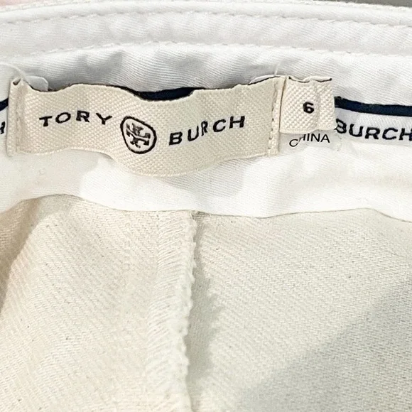 Tory Burch Button Detail Cropped Wide Leg Sailor Pants Size 6 NWOT